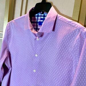 Stunningly handsome shirt, lilac color dress shirt, non-iron, men’s Large